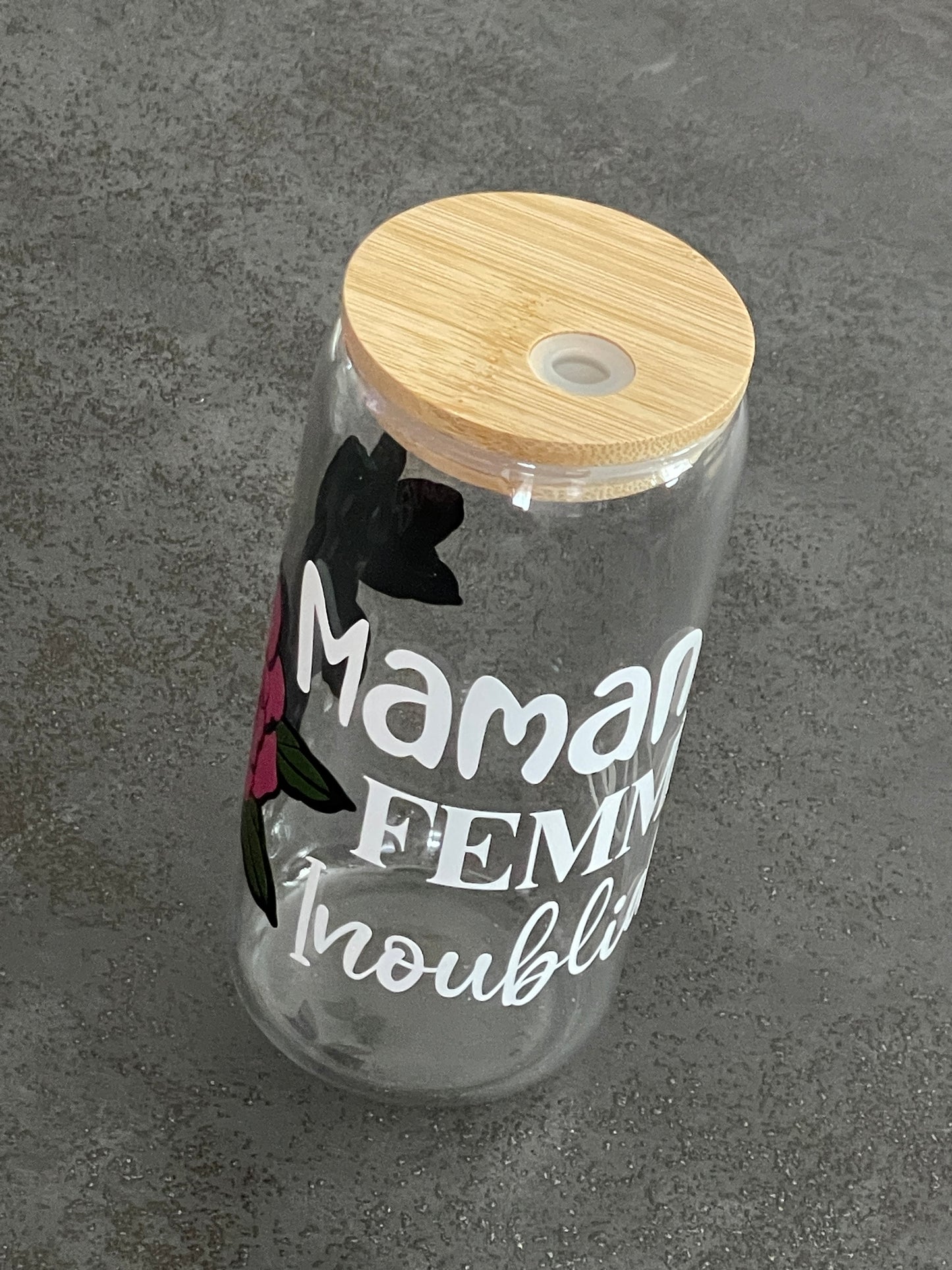 Verre canette — Maman. Femme. Inoubliable.