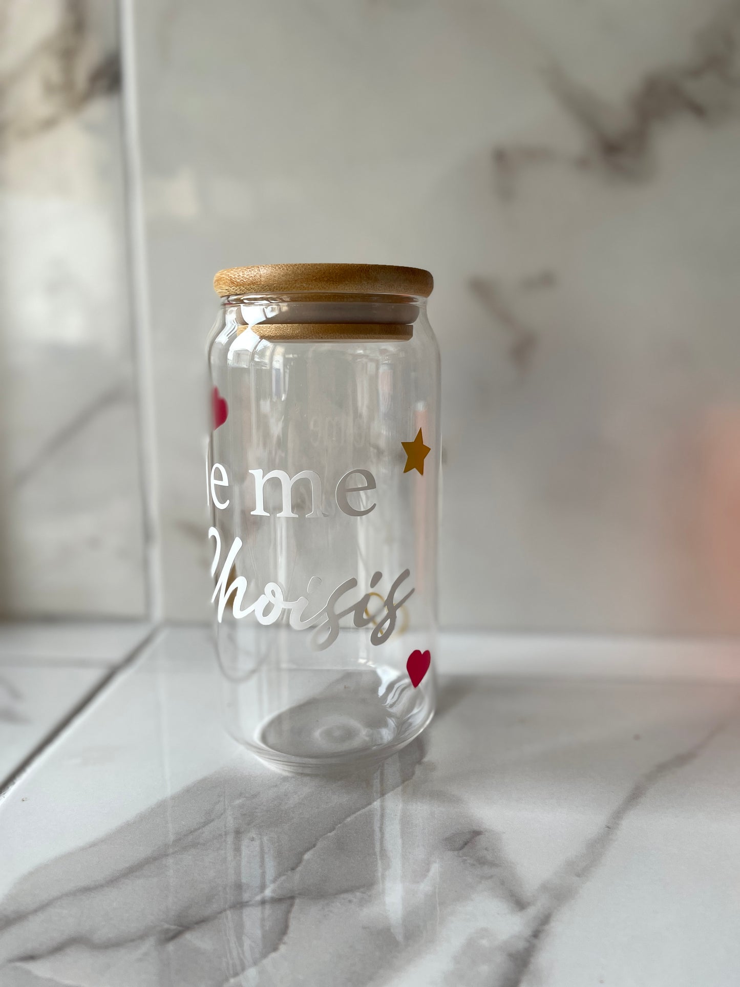 Verre cannette "Je Me Choisis"  Fait main, 473ml