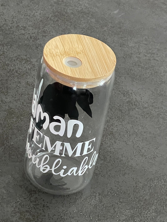 Verre canette — Maman. Femme. Inoubliable.